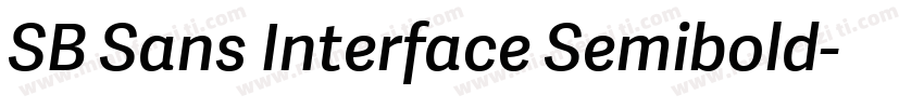 SB Sans Interface Semibold字体转换